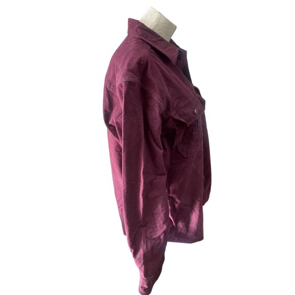 Guide Series Mens Large Maroon Long Sleeve Button-Up Shirt With Dual Chest Pocke - Picture 5 of 6